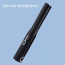 Ionic USB Ceramic Wireless Flat Iron Hair Straightener Rechargeable Cordless - Black - View 1