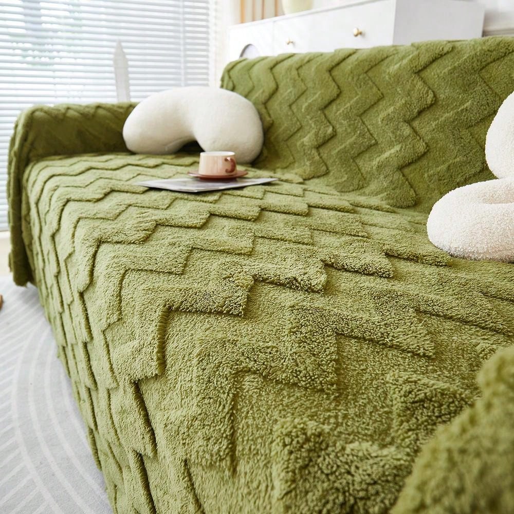Water Ripples Apple Green Sofa Cover SHEIN USA