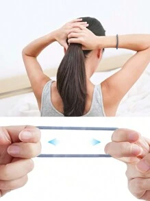 50个装女士高弹糖果色基础款发圈，发绳，马尾辫发圈，橡皮筋发饰，休闲发绳，头饰，弹力发圈，旅行，生日礼物 - 彩色 - 查看 6