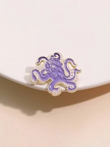 1只可愛的卡通海洋生物章魚造型胸針,適用於男女日常佩戴 - 款式4 - 查看 3