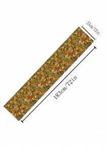1pc Luxurious Christmas/Thanksgiving Table Runner - Mustard Yellow - View 3