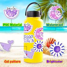 50入組紫色美學耐水貼紙,適用於青少年和成年人使用,適用於剪貼簿,行李箱,水瓶等等