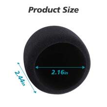YOUSHARES Yeti Nano Microphone Foam Windscreen - Mic Wind Cover Pop Filter Foam Cover, Professional Customized for Blue Yeti Nano, The Thicker Blue Yeti Nano Pop Filter is a Good option. - 黑色 - 查看 4