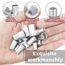 AIMUNOK 175pcs Aluminum Alloy M3 M4 M5 M6 M8 Flat Head Metric Threaded Rivetnut Insert Nutsert Rivet Nut Assortment Kit - Apricot - View 3