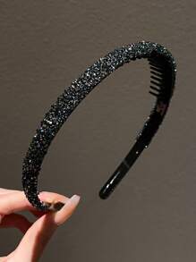 Street 1pc Women's All-Match Emerald Rhinestone Headband - Dark Green - View 11