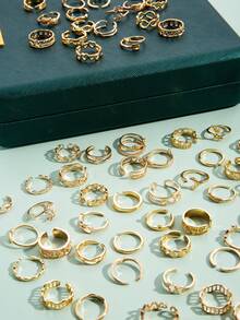 Random Variety Of Golden Open Toe Ring Sets As A Mysterious Gift For Your Girlfriend - 金黃色 - 查看 4