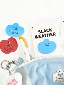 6入組糖果世界便條紙套組可愛卡通圖案,每本30頁附註記標籤,粘貼便條,筆記本貼紙 - 彩色 - 查看 9