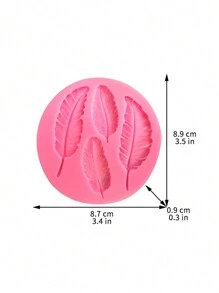 1pc Feather Shaped Silicone Mold - Multicolor - View 2