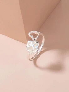 1 Miếng Halloween Ánh sáng Xanh Dấu chân Hình dạng Nhẫn - Bạc - Xem 1