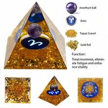 AierCrystal Pirámide De Resina - Topacio - Ver 5