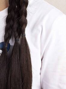 300个迷你发圈，成人适用，可用于编发、婚礼发型等。休闲健身、女士头部配饰、女士发饰、马尾辫发圈、发绳、健身美容化妆女士配饰 - 彩色 - 查看 5