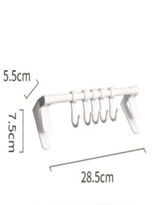 多功能櫥櫃門掛鉤,無釘無刮傷,毛巾5掛鉤,衣帽架,廚房儲物架