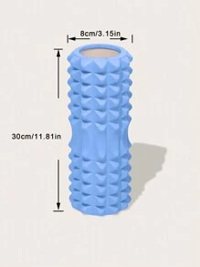 1pc Crescent Moon Shaped Mini Hollow Yoga Roller, Massage Roller, Fitness Foam Roller, Muscle Massage Hollow Roller, Deep Tissue Fitness Relaxation Roller - Blue - View 6