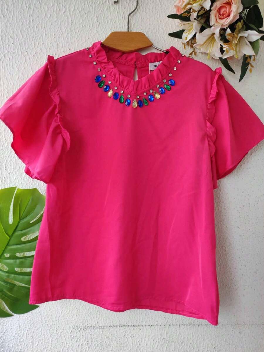 Women Blouses - Hot Pink - View 1