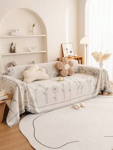 1入組新式萬向軟毛現代北歐風格沙發套,戶外休閒椅毯,沙發套,四季通用,高級全包覆式套,沙發毯 - 彩色 - 查看 1