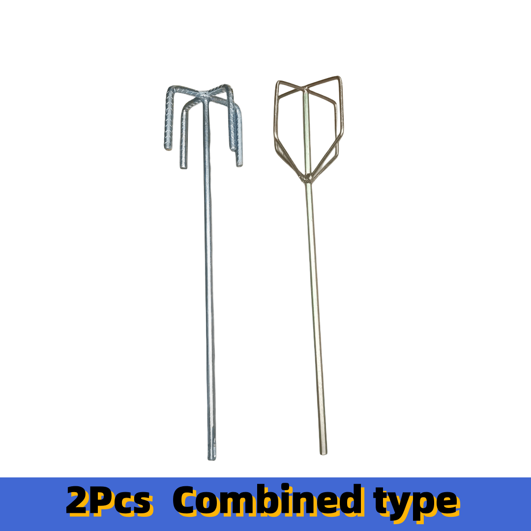 2pcs Electric Hammer Mixing Rod Milling Machine Working Mixing Tool In