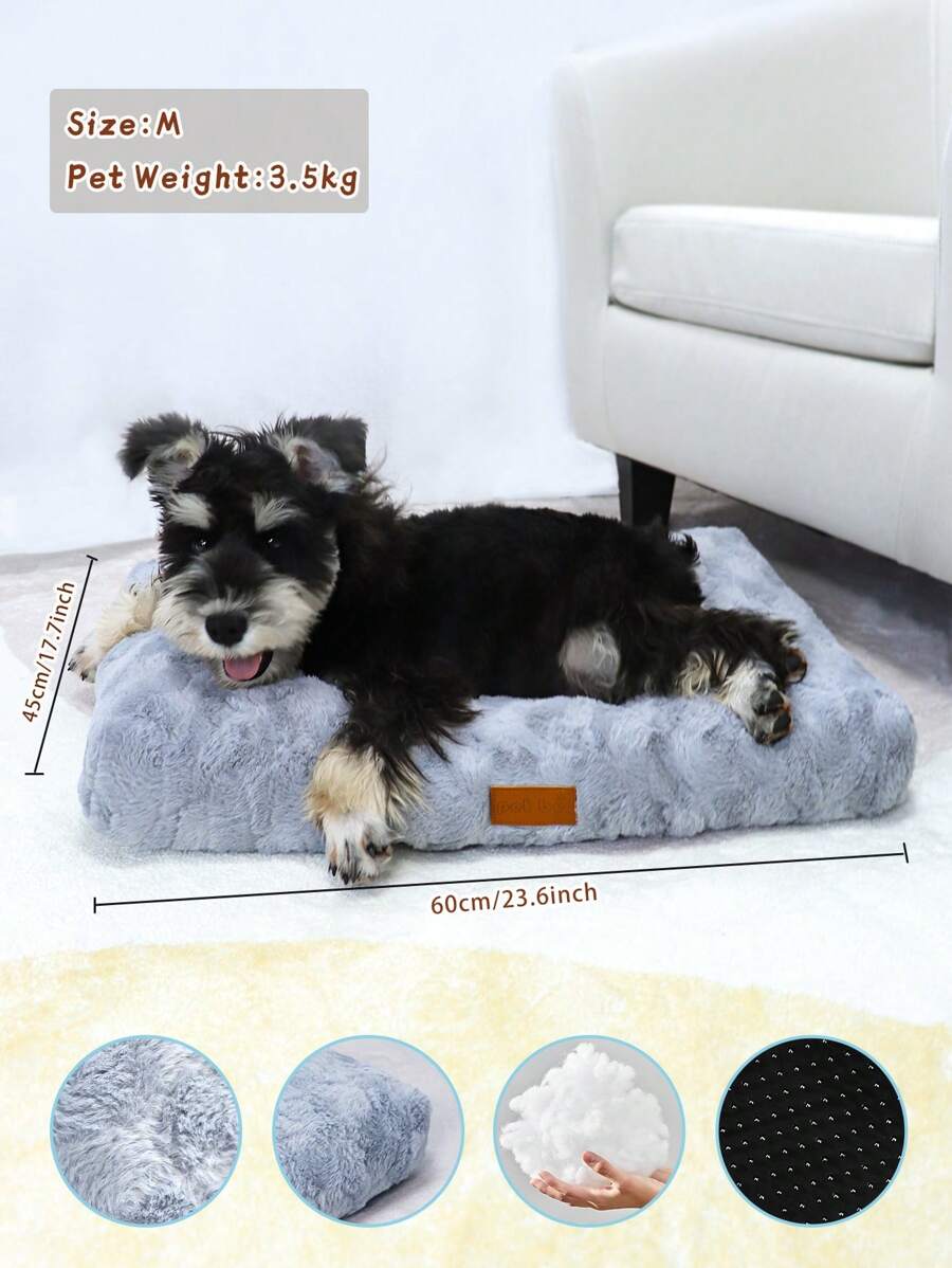 1 Miếng Có thể giặt được Thú cưng Giường Đối với Chó Chống trượt Thảm thú cưng Giường Đối với Mèo lông tơ Nhà thoải mái Thú cưng Đang ngủ Tấm lót Đối với Lớn , Jumbo , Trung bình , Chó nhỏ - Màu Xám nhạt - Xem 1