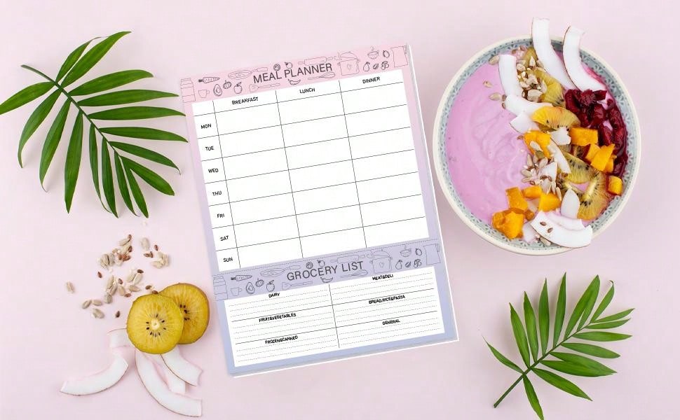 Planificateur De Repas Hebdomadaire - Blocco 52 Fogli Per Menu Settimanale E Lista Della Spesa