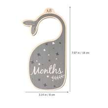 鲸鱼形木制婴儿服装尺码分隔器，适用于新生儿至 24 个月婴儿服装，衣柜整理器和分类器，婴儿洗礼复活节礼物，适合女孩/男孩