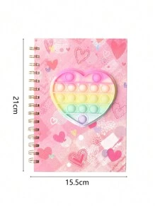 80 Phim hoạt hình dễ thương Hình trái tim Thiết kế Quyển sổ Đối với Sinh viên , Đầy màu sắc Và Thích hợp Đối với Trường học - Nhiều màu - Xem 5