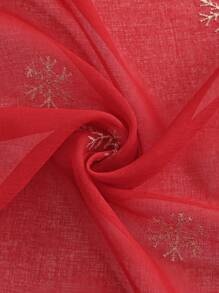 件聖誕窗簾，附刺繡，適合家居裝飾或飯店/派對裝飾 - 紅色 - 查看 6