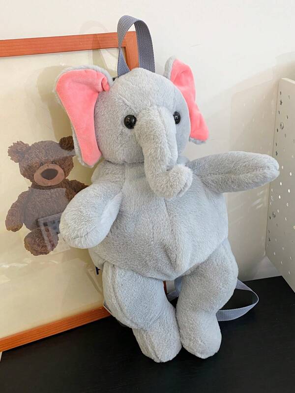 Mochila De Pelúcia Em Forma De Elefante De Desenho Animado