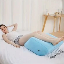 1 Almohada Inflable Para Piernas Para Alivio De La Hinchazón, Cojín Terapéutico Para Dormir Para Piernas Y Pies, Descanso De Piernas Plegable Y Portátil - Azul - Ver 5