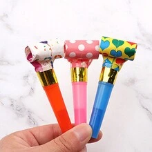 100 件裝長鼻子龍口哨,非常適合啦啦隊、生日派對、節日禮物和慶典道具