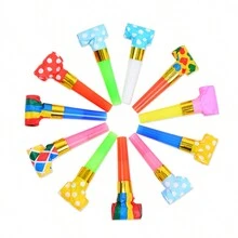 100 件裝長鼻子龍口哨,非常適合啦啦隊、生日派對、節日禮物和慶典道具