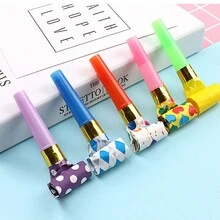 100 件裝長鼻子龍口哨,非常適合啦啦隊、生日派對、節日禮物和慶典道具