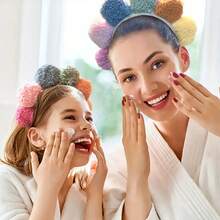 1 件套,可愛向日葵水洗頭帶,蓬鬆頭帶,適合化妝照片拍攝,節日派對裝扮頭帶,聖誕節