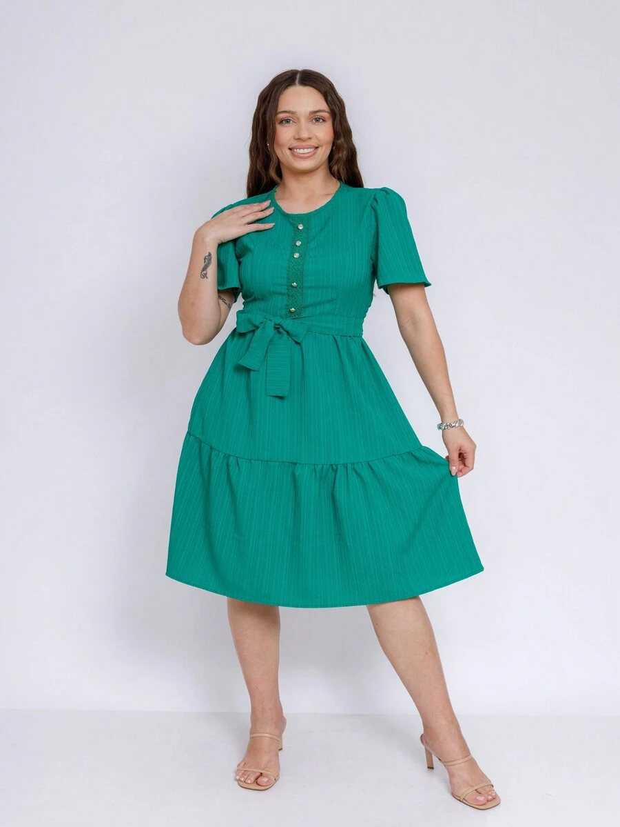 Women Dresses - 綠色 - 查看 1