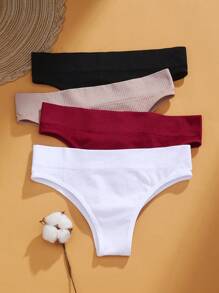 VKME Pantalones Cortos Sin Costura De Cintura Baja - Multicolor - Ver 2