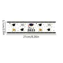 10 Piezas Etiquetas De Botellas De Agua Mineral Para Fiesta De Cumpleaños Temática De Graduación, Etiquetas De Sellado De Regalo Rectangulares - Blanco y Negro - Ver 2