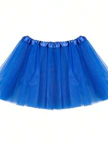 40cm 3層成人芭蕾夢幻裙,適用於舞台表演、狂歡節、派對和節日 - 寶藍色 - 查看 1