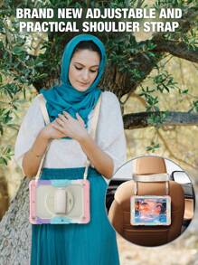 Vỏ tương thích với iPad thế hệ thứ 5/6/7/8/9/10 Vỏ Mini 6 iPad Pro 11 IPad 10.2 IPad 10.9, Vỏ bảo vệ chống sốc chịu lực cao với miếng bảo vệ màn hình, Chân đế, Dây đeo tay/vai và Hộp đựng bút, bột ngụy trang - bột ngụy trang - Xem 10