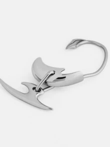 1 PC Mechanical Style Cyberpunk Dart  Earbone Clip Ear Hanger - Silver - View 4