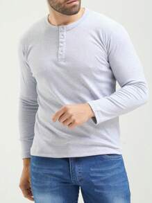 Men T-Shirts - 灰色 - 查看 2