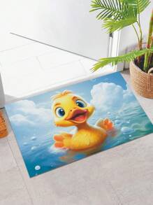 1pc Cartoon Animal Print Door Mat, Warm Style Rectangle Polyester Fiber Entrance Rug For Living Room Home Use - Multicolor - View 1