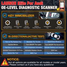 Launch X431 Elite Obd2掃描儀適用於奧迪,全系統雙向診斷掃描工具,完整重置汽車故障碼讀取器,自動vin,電池註冊,鑰匙編程,終身免費更新 - 橘色 - 查看 2