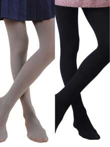 2 Pares De Pantimedias Para Niñas - Multicolor - Ver 1