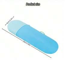 1pc Candy-colored Portable Toothbrush Holder, Travel Toothbrush And Toothpaste Storage Case With Toothbrush Cover - Pink - View 3