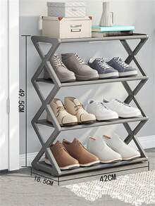 Multi-Layer Shoe Storage Rack, Modern Black Plastic Shoe Rack Floor Organizer And Storage For Home - Multicolor - View 8