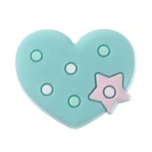 10pcs Silicone Chew Beads For Diy Jewelry Making With Heart Shaped Design And Thread Hole - Multicolor - View 13
