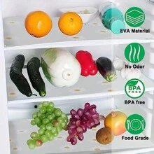 1 Rollo De Forro Para Estante Impreso, Lavable Eva Refrigerador Mat, A Prueba De Agua Y Aceite Y Forro De Cajón A Prueba De Polvo, Antimanchas, Forro Antideslizante Para Nevera, Armario De Cristal, Suministros De Cocina Del Hogar