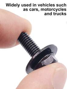 10 件/套不銹鋼汽車螺絲,黑色外部替換零件 - 黑色 - 查看 7