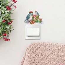1 Miếng Giáng sinh Công tắc Hình dán Quà tặng Giáng sinh Và Chim Giáng sinh Có thể tháo rời Ánh sáng Công tắc Hình dán Phòng ngủ Decal dán tường Đối với Giáng sinh Đồ trang trí Nhà  Trang trí Phòng Trang trí - Nhiều màu - Xem 3
