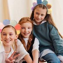 1 件套,可愛向日葵水洗頭帶,蓬鬆頭帶,適合化妝照片拍攝,節日派對裝扮頭帶,聖誕節