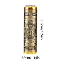 Rasuradora Electrica Con Diseño De Buda Metal. Mini Depiladora De Hombre Portatil Y Recargable. Mini Shaver Para Remover Vello Facial. - Bronce - Ver 2