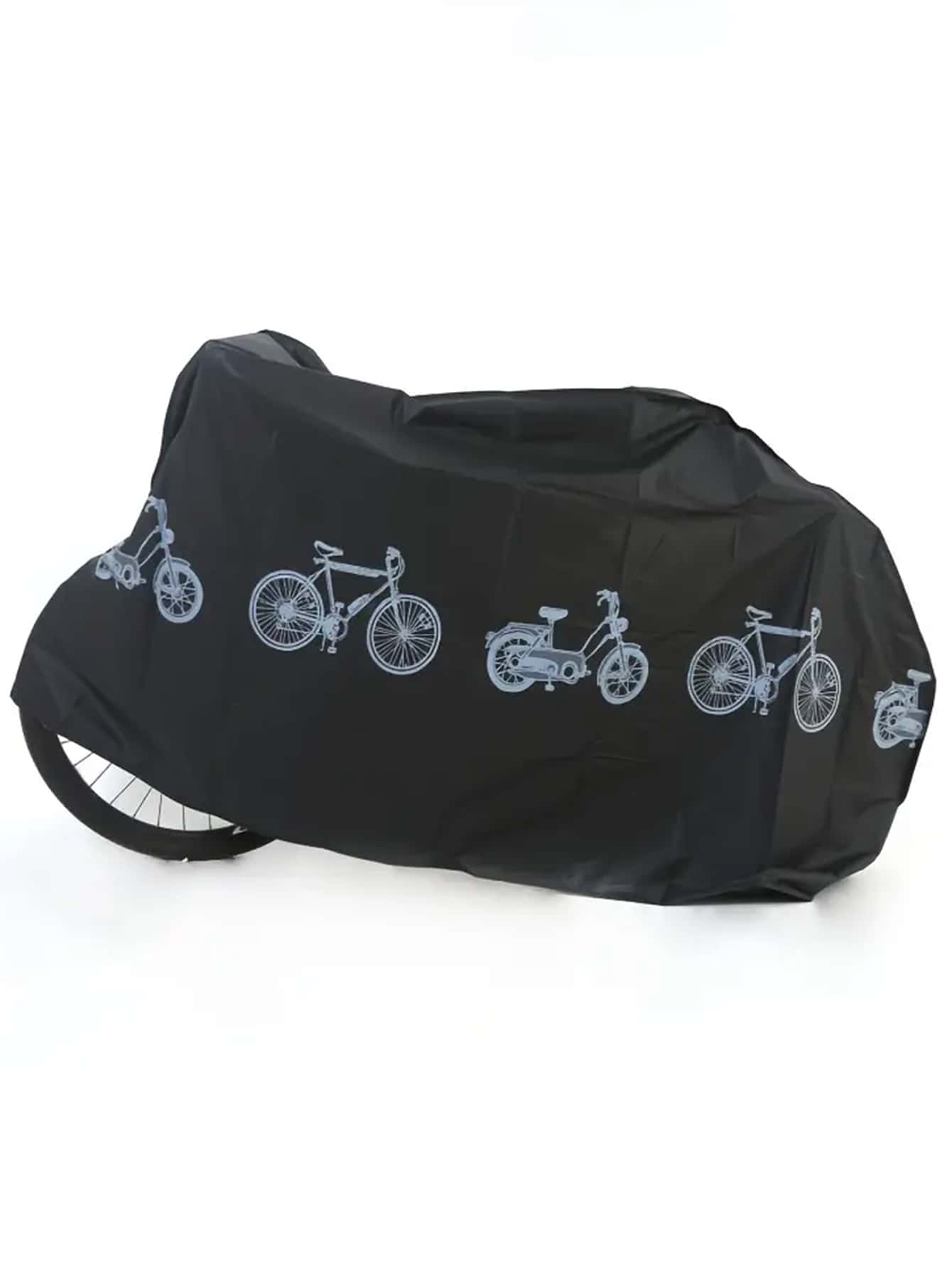 1入黑色防曬、防雨、防塵聚酯纖維單車套,適用於山地車、摩托車、自行車外套 - 黑色 - 查看 1